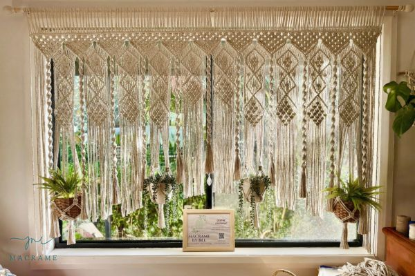 Chọn kiểu đan rèm macrame phù hợp giúp cân bằng riêng tư và ánh sáng