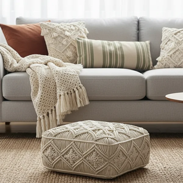 Macrame stool 1025S002
