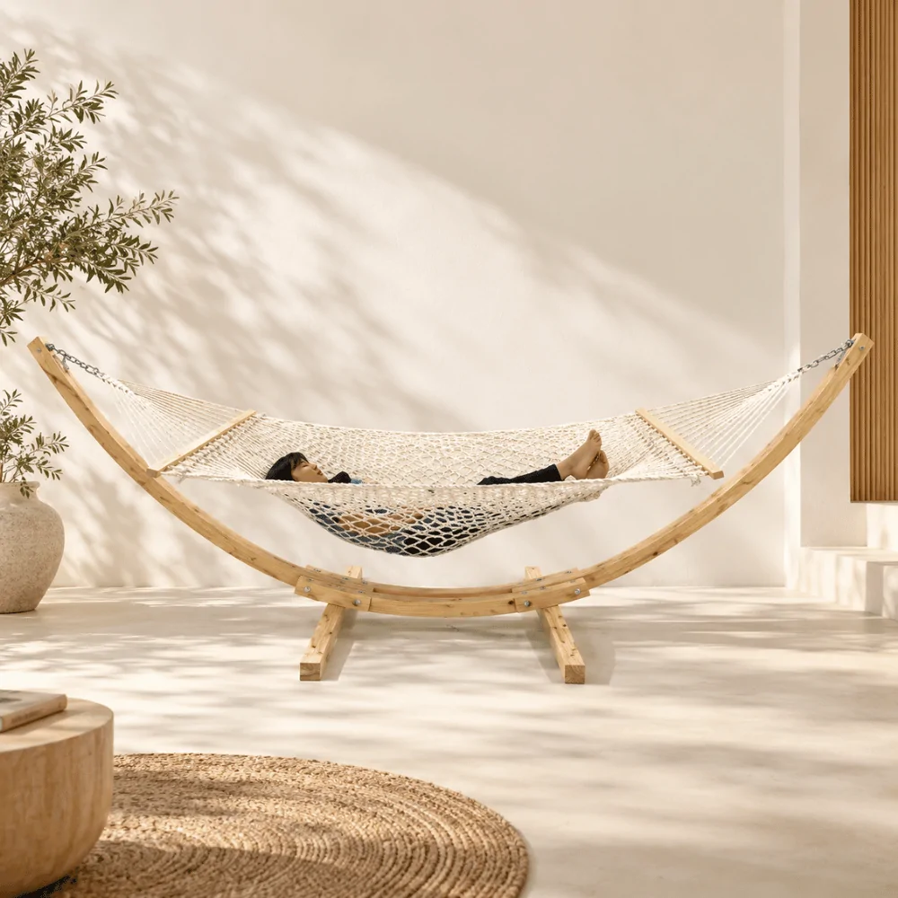 Double Layer Macrame Cord Hammock - Kiva