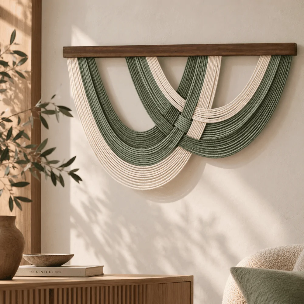 Layered Arch Macrame Wall Art - Wavy