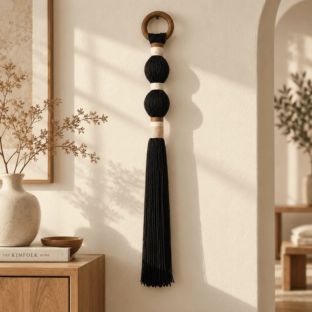 Double Bead Tassel Macrame Wall Art - Wendy