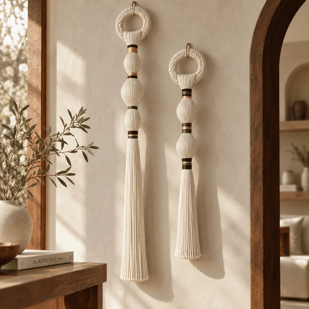 Beaded Tassel Macrame Wall Art - Willow