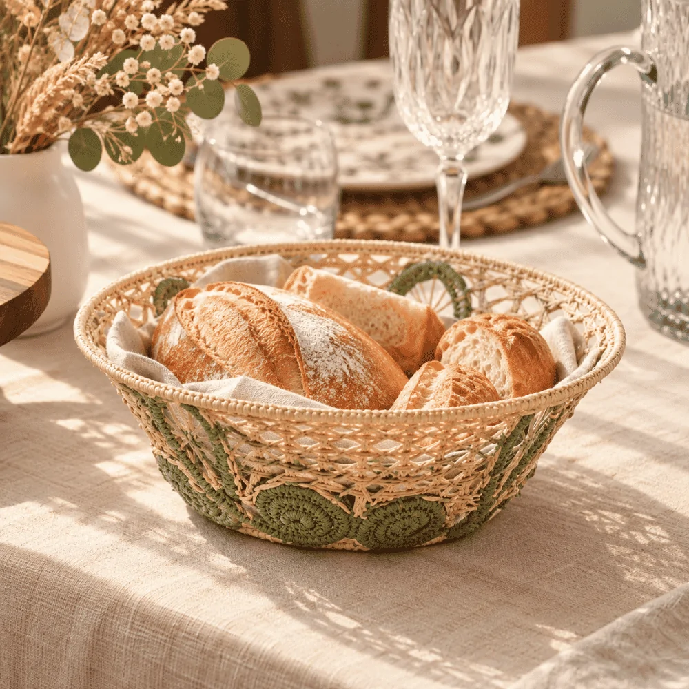 Round Spiral Vine Paper Yarn Baskets - Briar