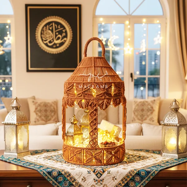 Macrame storage basket